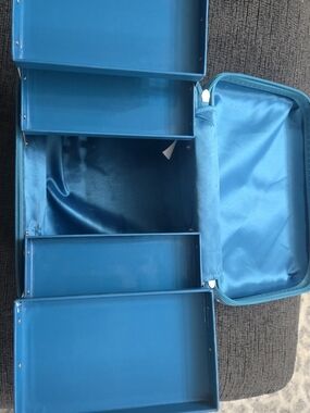 Ulta Beauty Teal-Blue Tiered Makeup Organizer Case